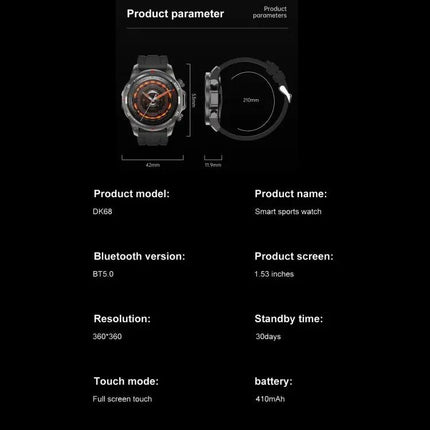 Fitness Smartwatch For Daily Activity And Heart Monitoring