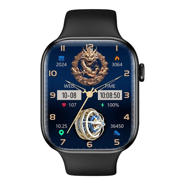 A Practical Smart Watch for Everyday Health and Fitness Tracking - sleek black smartwatch showing time, steps, heart rate, and sleep metrics