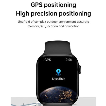A Practical Smart Watch for Everyday Health and Fitness Tracking showing GPS positioning screen with city pin and earth view