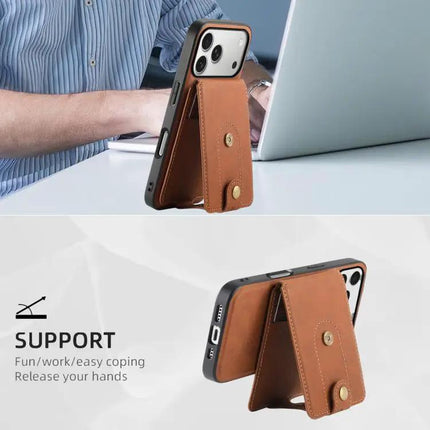 Denior Leather Phone Case With Card Holder For Everyday Card Carrying And Easy Access