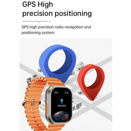 Smart Watch for Everyday Health and Activity Tracking with GPS high precision positioning and orange strap