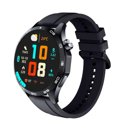 Versatile Smart Watch for Daily Health Monitoring and Activity Tracking with heart rate, step counter and activity display on black strap