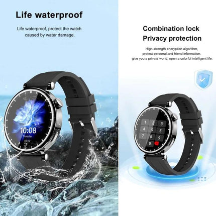 Practical Watch for Daily Health Monitoring and Activity Tracking showing waterproof design and combination lock privacy protection