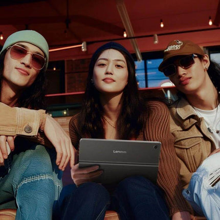 Lenovo Xiaoxin Pad Studio 11.5-Inch WiFi Tablet with 8GB Memory held by a young woman using tablet for streaming and video calls