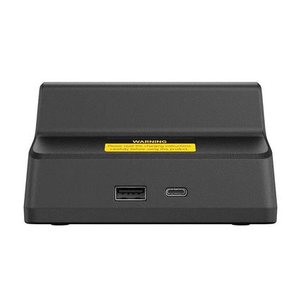 Keep Your Phone Charged on the Desk with Ulefone Cradle showing black Pogo Pin charging dock holding phone upright for easy viewing and wire-free charging