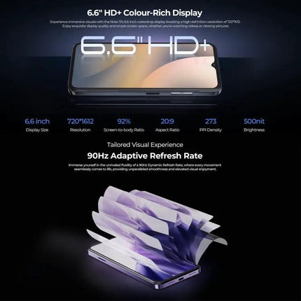 HOTWAV Note 13 6.6 Inch Android Smartphone With Side Fingerprint