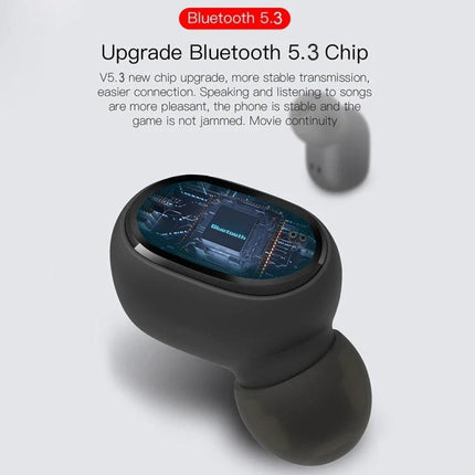 E6S Wireless Earbuds With LED Battery Display For Daily Use compact earbuds with Bluetooth 5.3 chip and visible LED charge case