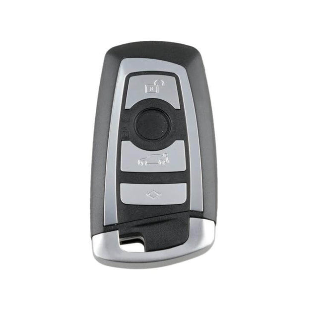 Complete BMW CAS4 Remote Car Key with Integrated Battery and Chip - replacement key fob requiring programming and blade cutting
