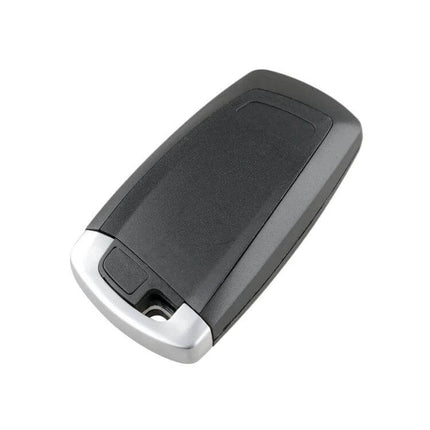 Complete BMW CAS4 Remote Car Key with Integrated Battery and Chip — black replacement remote showing integrated chip and battery, requires locksmith programming