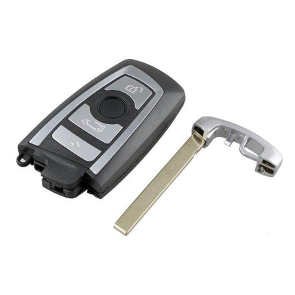 Complete BMW CAS4 Remote Car Key with Integrated Battery and Chip - replacement remote with integrated chip, battery and removable blade (needs programming)