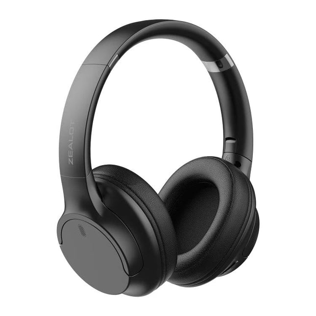 Zealot Foldable On Ear Wireless Headphones For Commuting And Calls black foldable on-ear headphones with mic for commuting