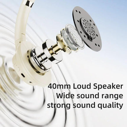 Zealot Foldable On Ear Wireless Headphones For Commuting And Calls white exploded 40mm driver showing speaker components