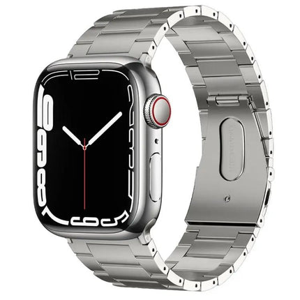 Titanium Metal Watch Band Three-Bead For Apple Watch 38/42mm