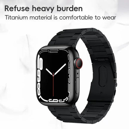 Titanium Metal Three-Bead Watch Band For Apple Watch