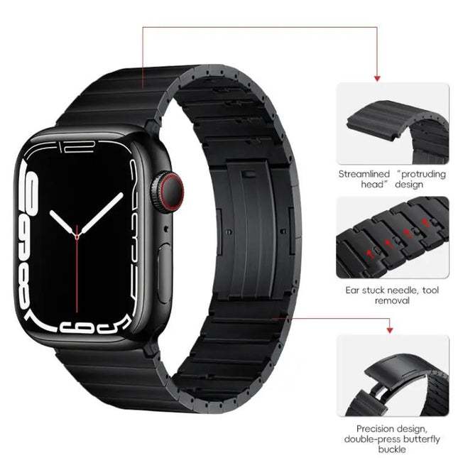 Titanium Bamboo Link Watch Band For Apple Watch 40/44mm | Syndmart