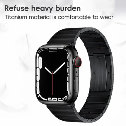 Titanium Bamboo Link Watch Band For Apple Watch 40/44mm