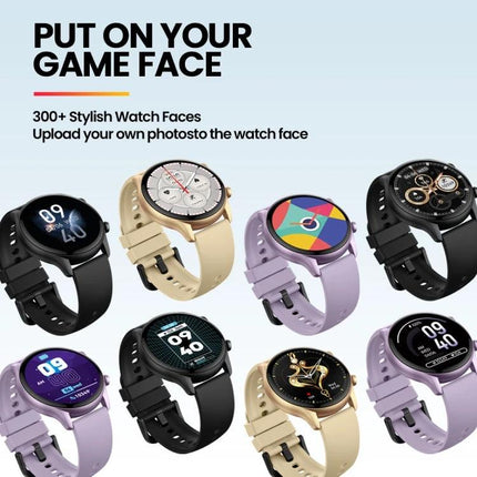 Zeblaze Smart Watch for Daily Wellness and Connectivity showcasing multiple colorful watch faces and bands for fitness tracking and notifications