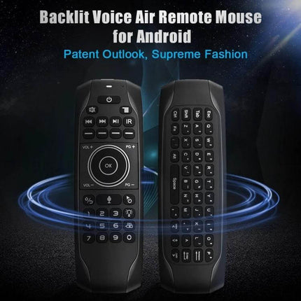 Wireless Air Mouse Keyboard with Backlight for TV and PC Control - compact backlit air mouse keyboard remote for smart TV and PC