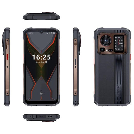 HOTWAV Rugged Smartphone for Daily Use in Tough Environments front and back rugged design with raised camera and side buttons