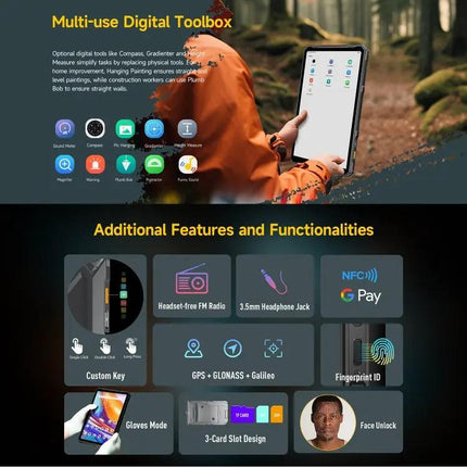 Ulefone Armor Pad 3 Rugged 10.36in Android 13 Tablet 8GB