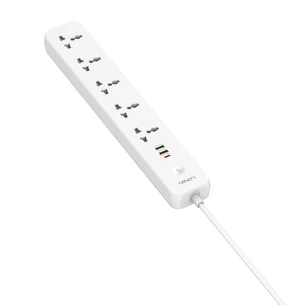 LDNIO 5-Position Travel Socket with USB Ports and Multiple Plugs white power strip with five universal outlets and three USB charging ports