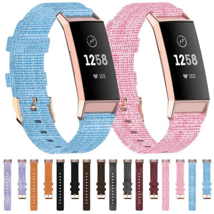 Braided Nylon Band Plastic Connector For Fitbit Charge 3/4