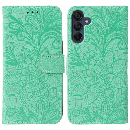 Protective Flip Case for Samsung Galaxy Everyday Use - mint green floral wallet flip cover with magnetic closure