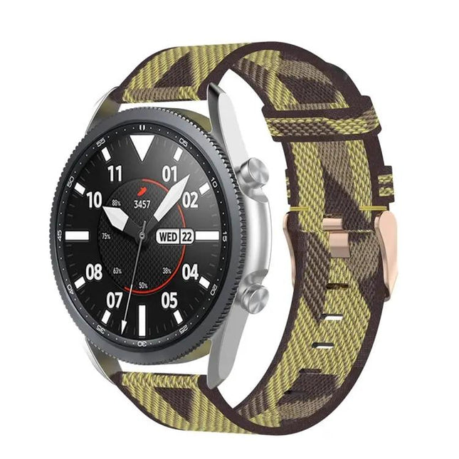 20mm Woven Nylon Band For Galaxy Watch 3 41mm Free Size