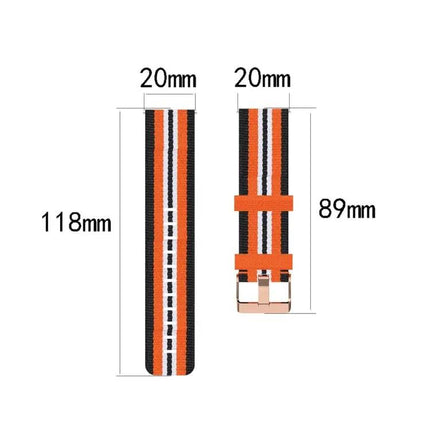 20mm Woven Nylon Band For Galaxy Watch 3 41mm Free Size