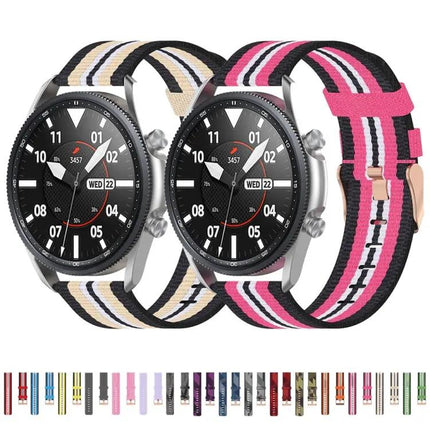 20mm Woven Nylon Band For Galaxy Watch 3 41mm Free Size