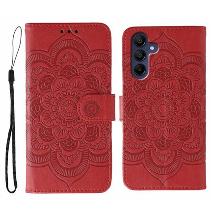 Phone Case Slim Protection for Everyday Use and Travel - slim red floral embossed TPU wallet case with wrist strap, reinforced corners