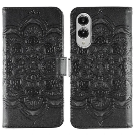 Phone Case Slim Protection for Everyday Use and Travel - slim black embossed TPU wallet case with reinforced corners for travel and daily use