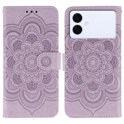 Phone Case Slim Protection for Everyday Use and Travel - slim mauve floral mandala TPU wallet case with reinforced corners