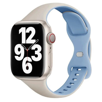 Two-Color Silicone Apple Watch Band Butterfly 42/44/46mm