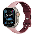 For Apple Watch Ultra 49mm / Pink Wine Red