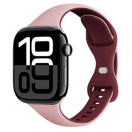 Two-Color Silicone Apple Watch Band Butterfly 42/44/46mm