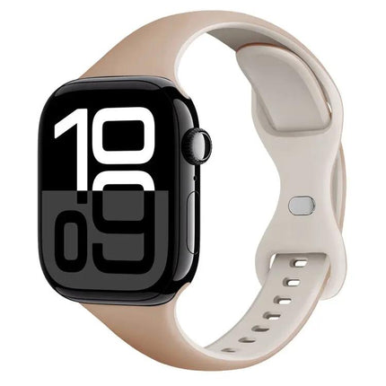Two-Color Silicone Apple Watch Band Butterfly 42/44/46mm