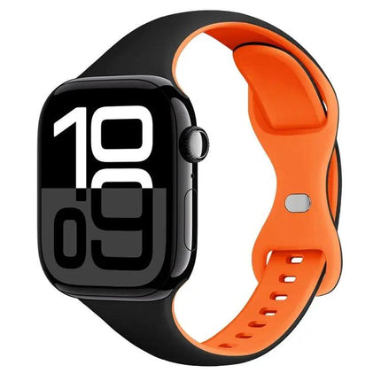 Two-Color Silicone Apple Watch Band Butterfly 42/44/46mm