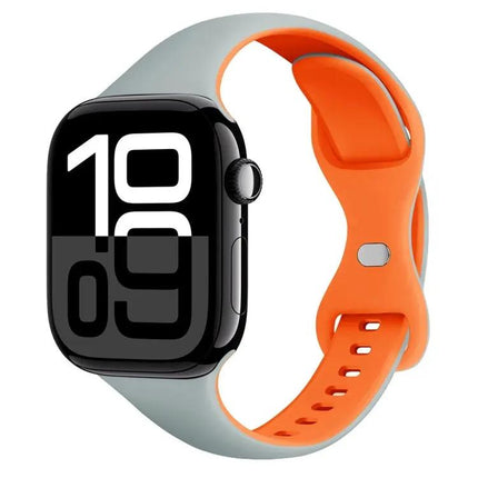 Two-Color Silicone Apple Watch Band Butterfly 42/44/46mm