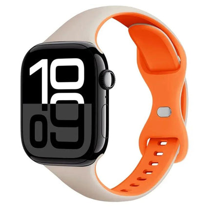Two-Color Silicone Apple Watch Band Butterfly 42/44/46mm