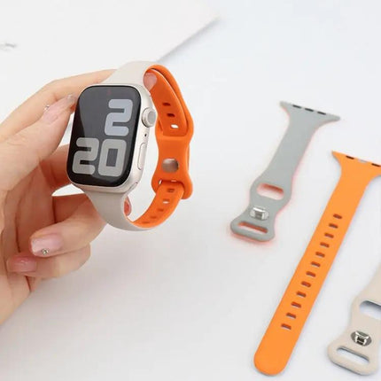Two-Color Silicone Butterfly Band Apple Watch 40/44mm