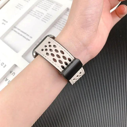 PU Leather Hole Folding Buckle Apple Watch Band 40-49mm