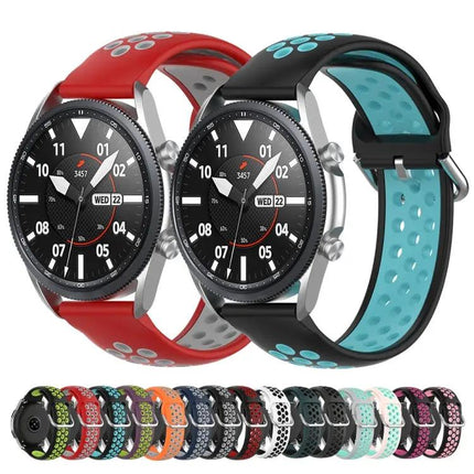 22mm Silicone Two-Tone Sports Strap For Galaxy Watch 45mm