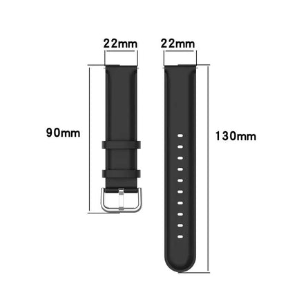 22mm Round Tail Leather Watch Strap for Galaxy Watch 45mm