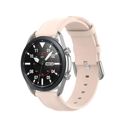 22mm Round Tail Leather Watch Strap for Galaxy Watch 45mm