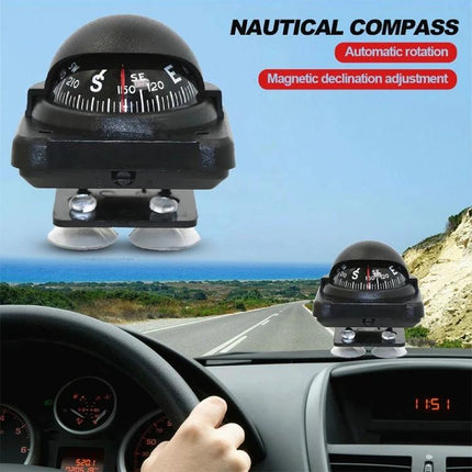 Nisa Compass for Daily Car Travel and Dashboard Decor - sleek dashboard-mounted nautical compass for everyday driving and road trips