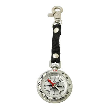 Nisa Retro Keychain Compass Aluminum Alloy Everyday Use lightweight aluminum alloy floating-needle keychain compass for hiking and travel