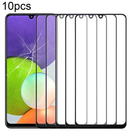 Glass Screen Replacement for Everyday Samsung Phone Maintenance - front outer glass lens with OCA adhesive showing cracked screen and replacement panels