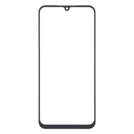 Screen Glass Replacement for Everyday Samsung Phone Use - front glass frame with waterdrop notch and black bezel for quick DIY repair