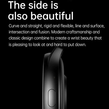 HK89 Smart Watch for Tracking Daily Health and Activities showing sleek side profile and button, modern craftsmanship and curved design